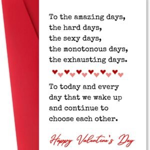 Bexian Funny Valentine's Day Card for Women Men, Romantic Valentines Gifts for Him Her, Unique Valentines Day Cards Gifts for Husband Wife Boyfriend Girlfriend