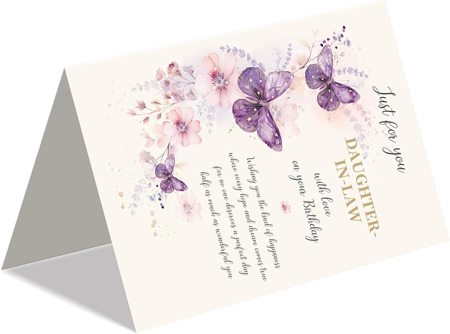 Funny Birthday Card for Daughter-in-Law, Wonderful Yet Heartfelt Greetings from Mother-in-Law-8x5.3 Inches, Double-Sided - Image 2