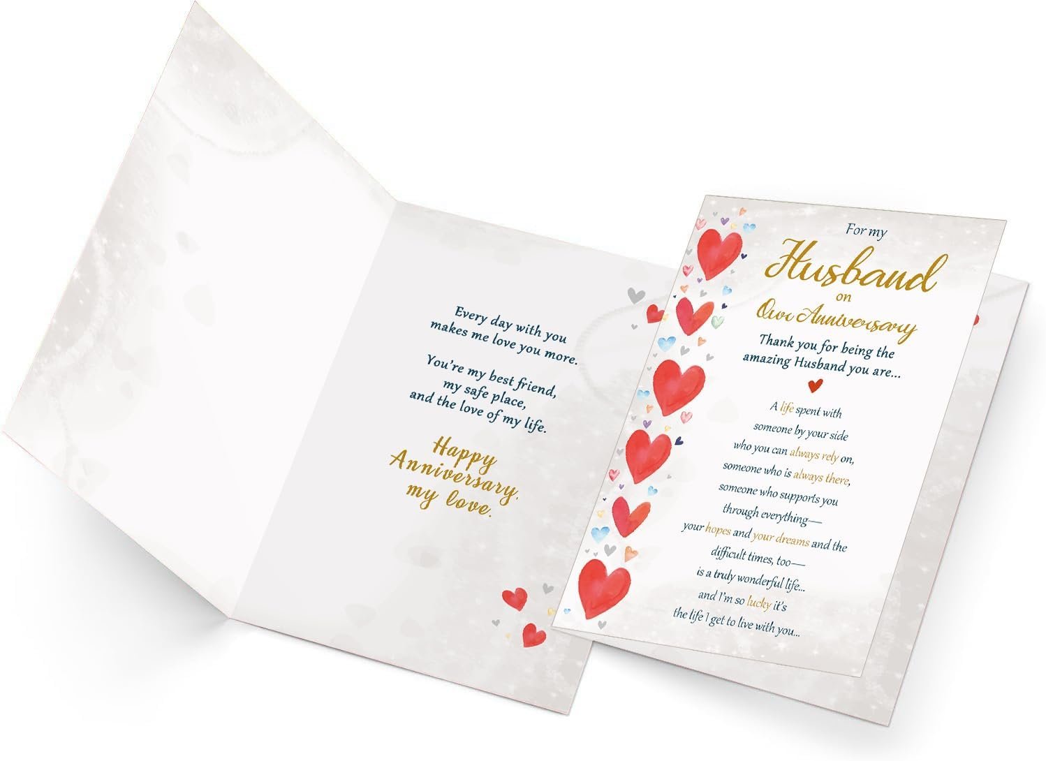 Romantic Anniversary Card for Husband, Funny Anniversary Card Gifts from Wife, Sweet Wedding Day Gifts for Husband - Image 4